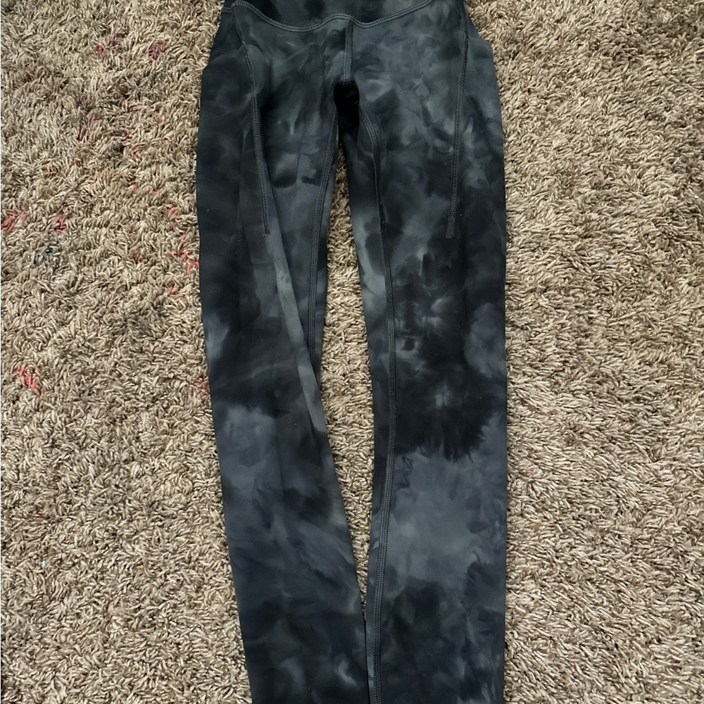 lululemon athletica Black Tie-Dye Leggings
